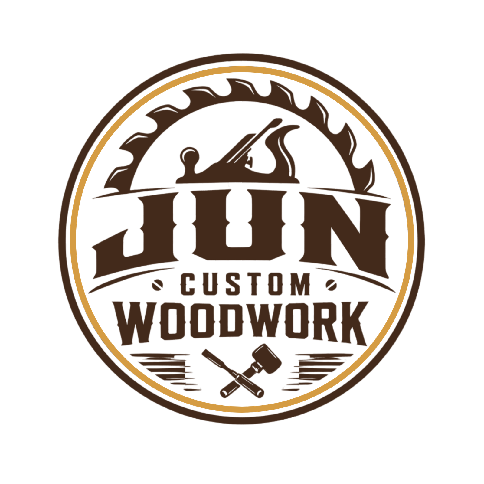 Gray Simple Geometric Initial Woodwork Design Logo (4)